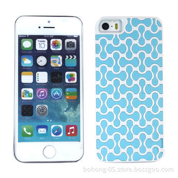 Jigsaw grain pc+silicone case for iPhone 5S, different color is available, MOQ 500pcs each color